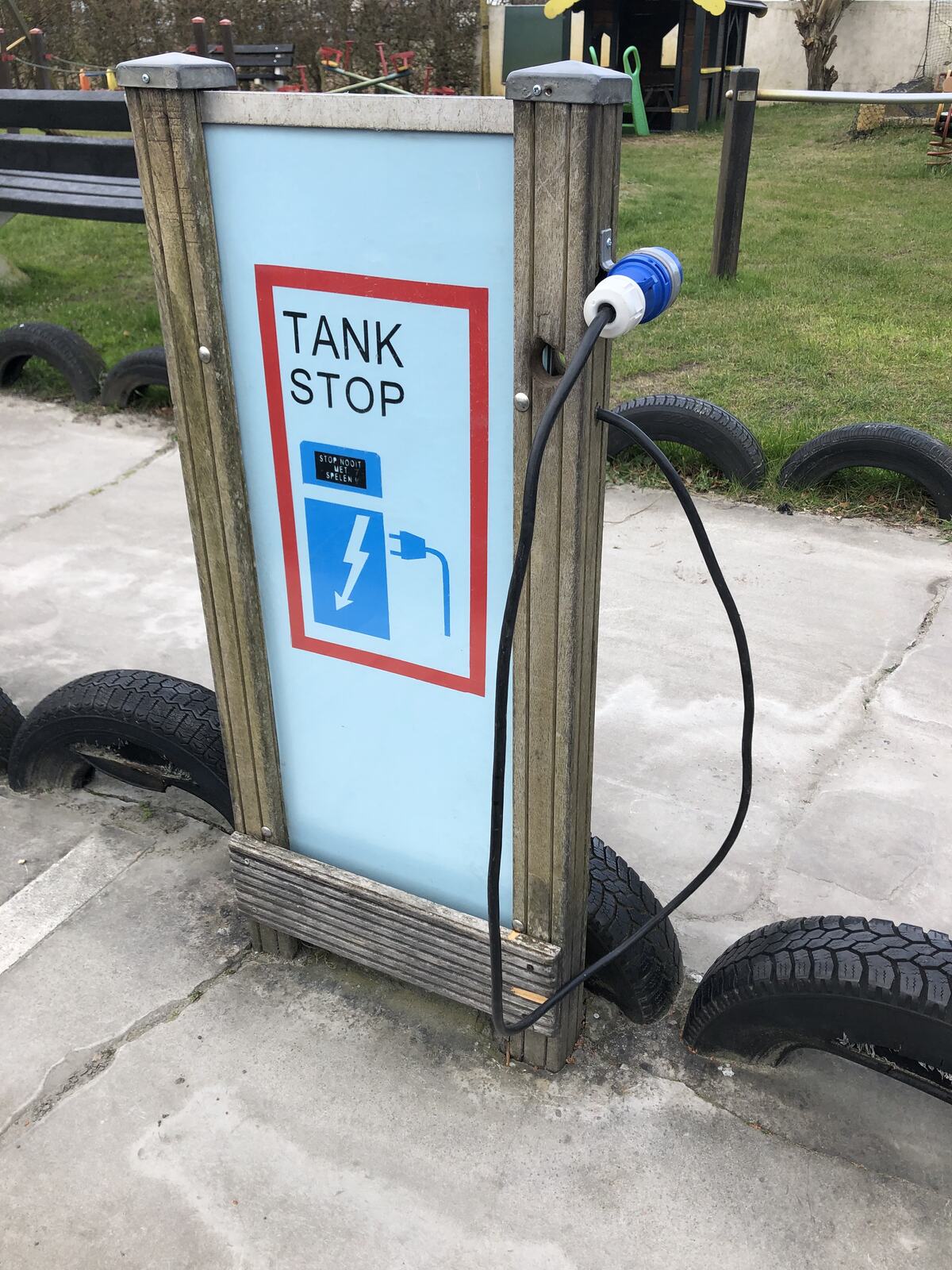 Oplaadpunt voor de elektrische skelters