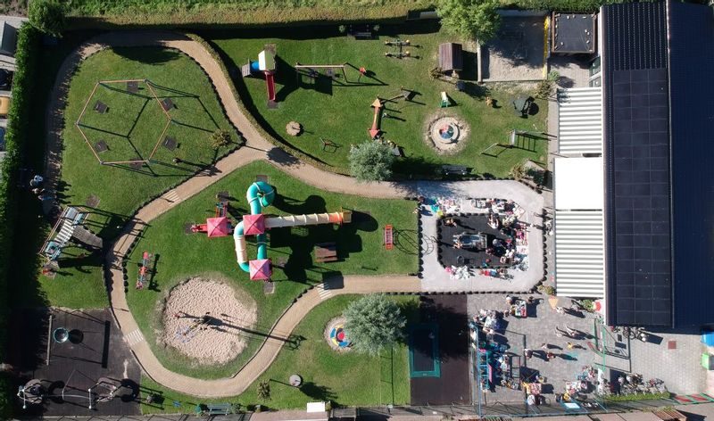 Luchtfoto plattegrond van Speeltuin Weerestein